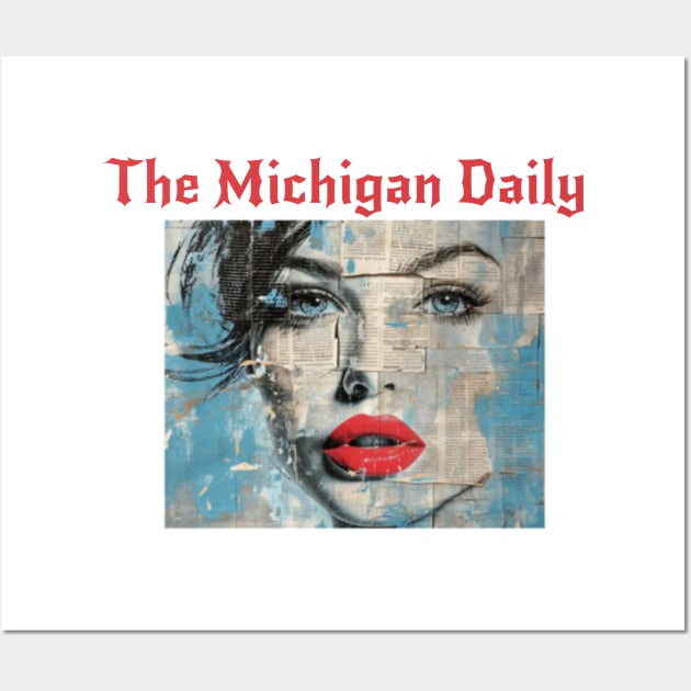 Michigan daily newspaper Wall Art by designfurry 